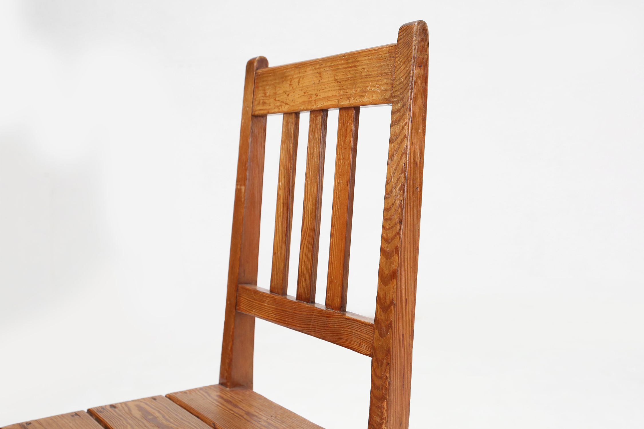 Wooden geometric chair in Jean Prouve style, France ca. 1940thumbnail